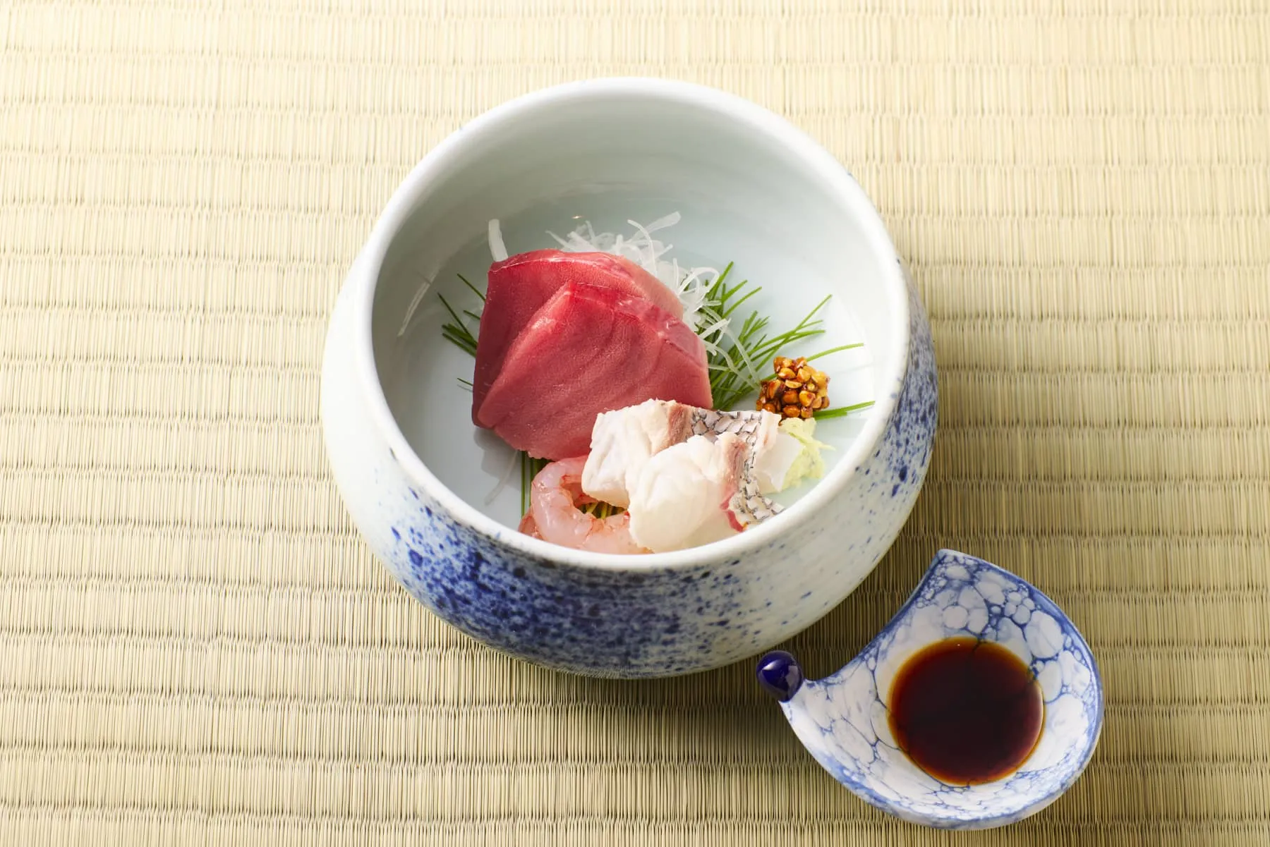 マグロ、鯛、甘エビ